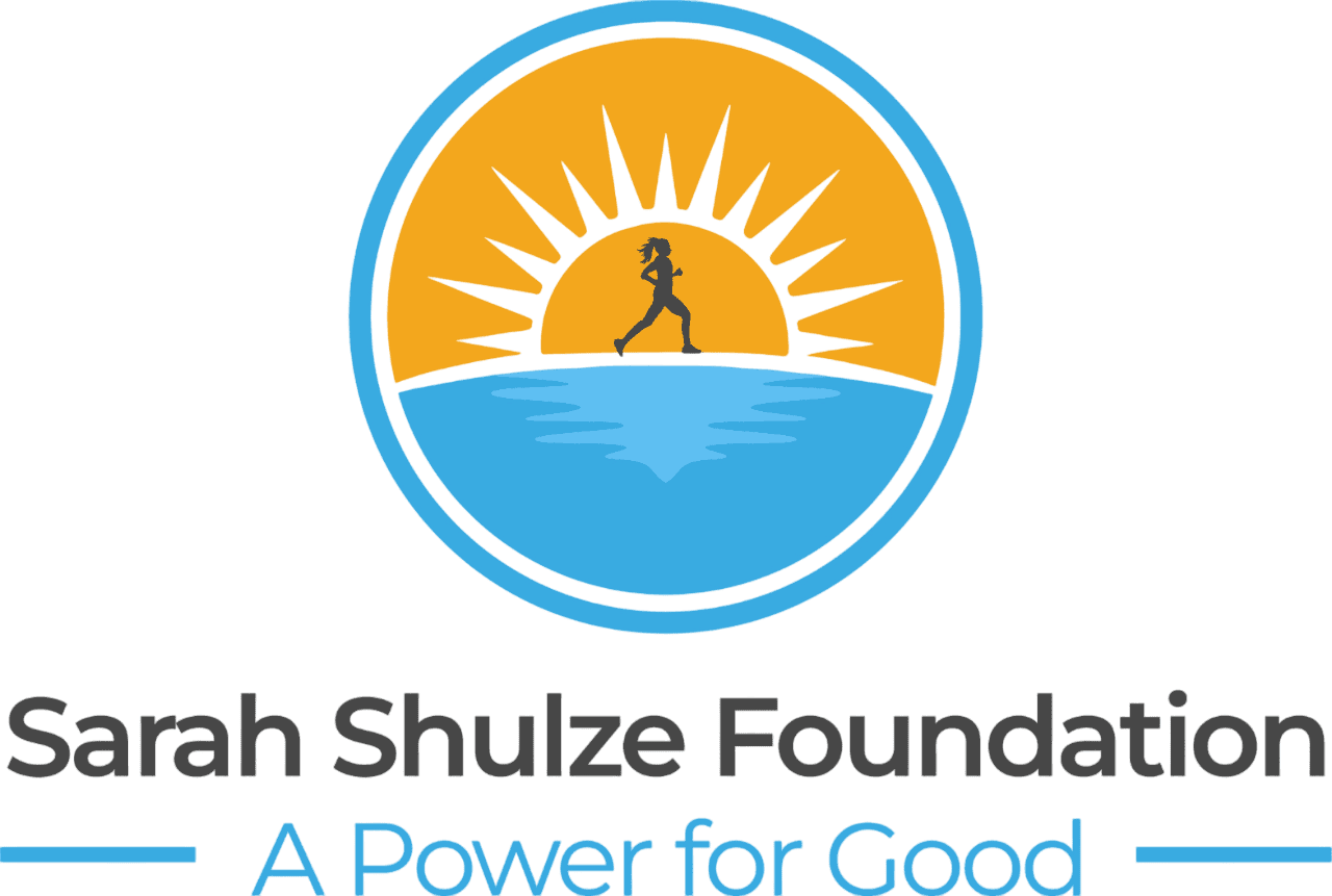 Sarah Shulze Foundation logo featuring an orange sun rising over blue water and the text A Power for Good